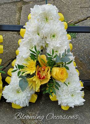 letters, name, create your own, names,   funeral flowers, oasis, tribute, wreath, harold wood, romford, havering delivery