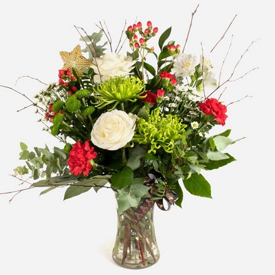 Christmas, flowers, bouquet, vase, arrangement, gift, luxury, harold wood, romford, havering