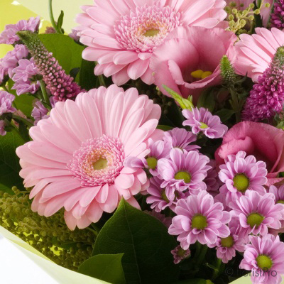 pink bouquet girl flowers roses gerberas florist harold wood romford same day delivery