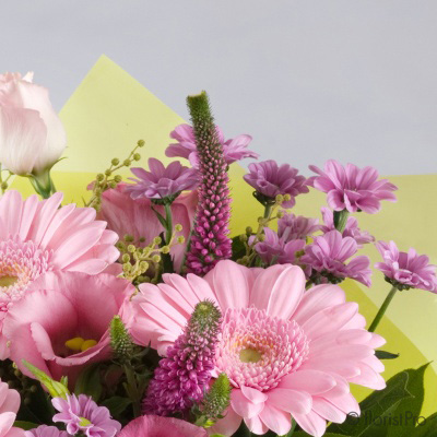 pink bouquet girl flowers roses gerberas florist harold wood romford same day delivery