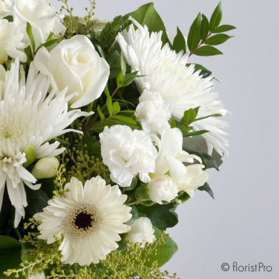 Mixed White Stem Bouquet in Vase