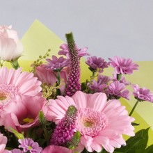 pink bouquet girl flowers roses gerberas florist harold wood romford same day delivery