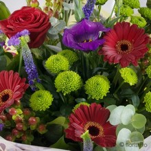 Red Purple and Green Bouquet 