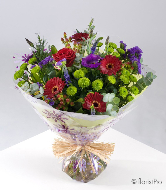 bouquet, handtie, flowers, aqua, water bubble,  gift, bunch, florist, birthday, anniversary, harold wood, romford, havering, delivery