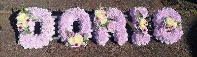 letters, name, create your own, names, any name, funeral flowers, oasis, tribute, wreath, harold wood, romford, havering delivery