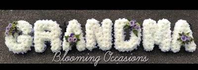 letters, name, Grandma, gran, granny, grannie, funeral flowers, oasis, tribute, wreath, harold wood, romford, havering, delivery