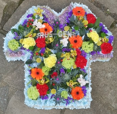 hawaii, hawaiian, shirt, bespoke, posy, posies, funeral, tribute, wreath, flowers, florist, delivery, harold wood, romford