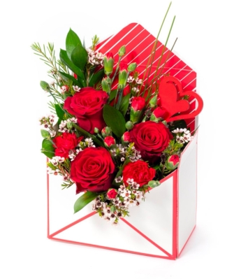 valentines, valentines day, love, letter, sealed with a kiss, flowers, florist, harold wood, romford, havering, delivery