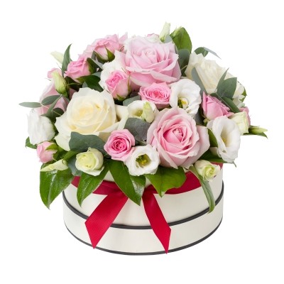 Pink and White Hatbox