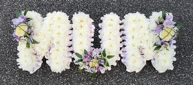 letters, name, mum, mummy,  funeral flowers, oasis, tribute, wreath, harold wood, romford, havering