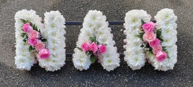 letters, name, nan, nanny, nani, nannie  funeral flowers, oasis, tribute, wreath, harold wood, romford, havering, delivery