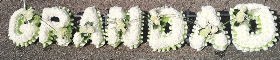 letters, name, grandad, gramps, funeral flowers, oasis, tribute, wreath, harold wood, romford, havering, brentwood, dagenham, delivery