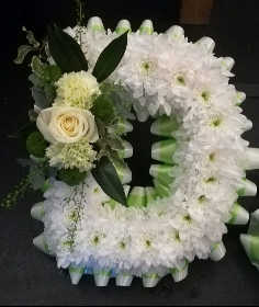 letters, name, create your own, names,   funeral flowers, oasis, tribute, wreath, harold wood, romford, havering delivery