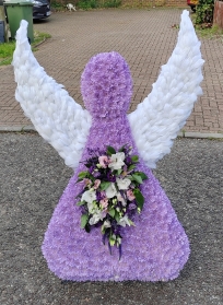 angels, angel, wings, angelic, religious, angelwings, feathers, posy, posies, funeral, tribute, wreath, oasis,  flowers, florist, delivery, harold wood, romford, havering, south essex, dagenham