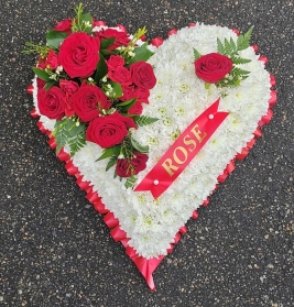 heart, red, rose, love, male, female, funeral, tribute, wreath, flowers, florist, delivery, harold wood, romford,havering