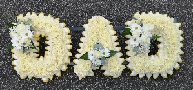 letters, name, create your own, names, any name, funeral flowers, oasis, tribute, wreath, harold wood, romford, havering delivery