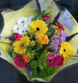 bright, mixed, flowers, colourful, gift, bouquet, florist, harold wood, romford, havering