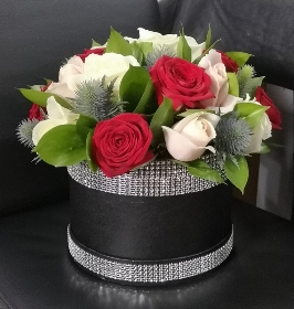 Mixed rose hatbox