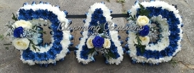 letters, name, dad, daddy, daddie, dadi  funeral flowers, oasis, tribute, wreath, harold wood, romford, havering, delivery
