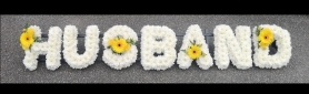 Husband, letter, funeral, tribute, wreath, flowers, florist, delivery, harold wood, romford, havering