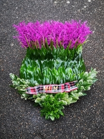 Scottish thistle, Scotland, thistle, purple, flowers, funeral, tribute, florist, flowers, wreath, oasis, harold wood, romford, havering, delivery