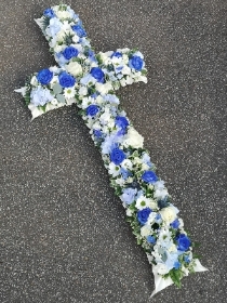 Blue and White Cross
