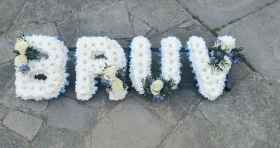 letters, name, brother, bro, bruv, funeral flowers, oasis, tribute, wreath, harold wood, romford, havering, delivery