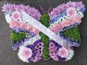 animal, butterfly, butterflies, funeral, tribute, posy, wreath, flowers, florist, oasis delivery, harold wood, romford, delivery