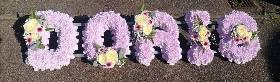 letters, name, create your own, names, any name, funeral flowers, oasis, tribute, wreath, harold wood, romford, havering delivery