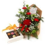 Christmas, flowers, pot, envelope, chocolates, arrangement, gift, florist, harold wood, romford, havering