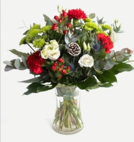 Christmas, flowers, bouquet, vase, arrangement, gift, luxury, harold wood, romford, havering