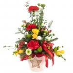 Christmas flowers pot arrangement gift 