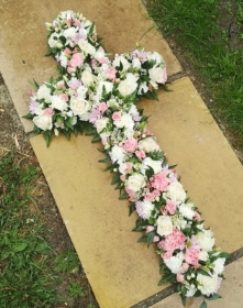 cross, christian, catholic, crucifix, religious, funeral, tribute, wreath, flowers, florist, delivery, harold wood, romford