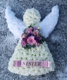 child, children, baby, babies, still born, born sleeping, posy, angel, wings,  funeral, tribute, wreath, flowers, florist, delivery, harold wood, romford