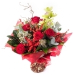 Christmas flowers bouquet vase arrangement gift luxury